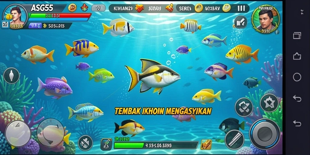 Tampilan gameplay seru Tembak Ikan di ASG55.