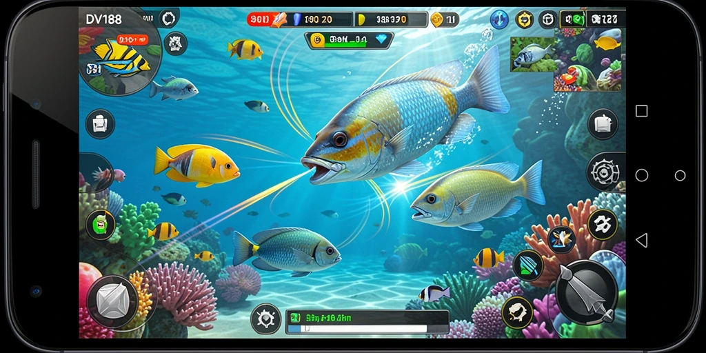 Gameplay seru dengan menembak ikan di laut.