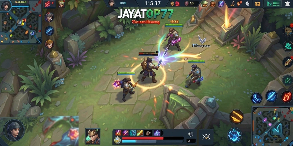 Gambar tampilan gameplay MOBA JAYATOP77 yang menarik.