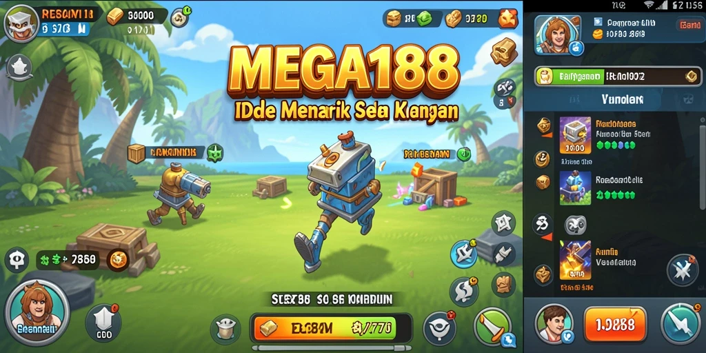 Screenshot utama MEGA188 menunjukkan gameplay yang menarik dan santai.