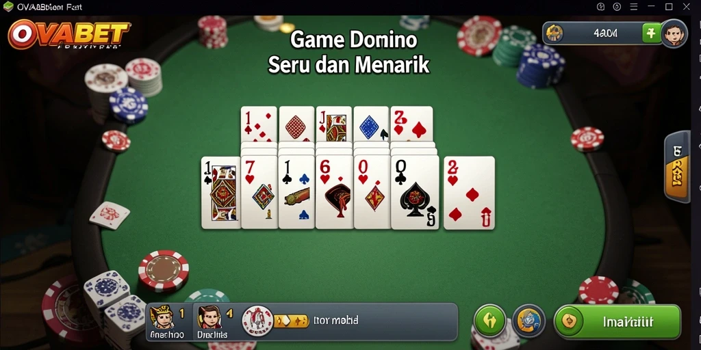 Tampilan menarik gameplay Domino yang seru dan kompetitif.
