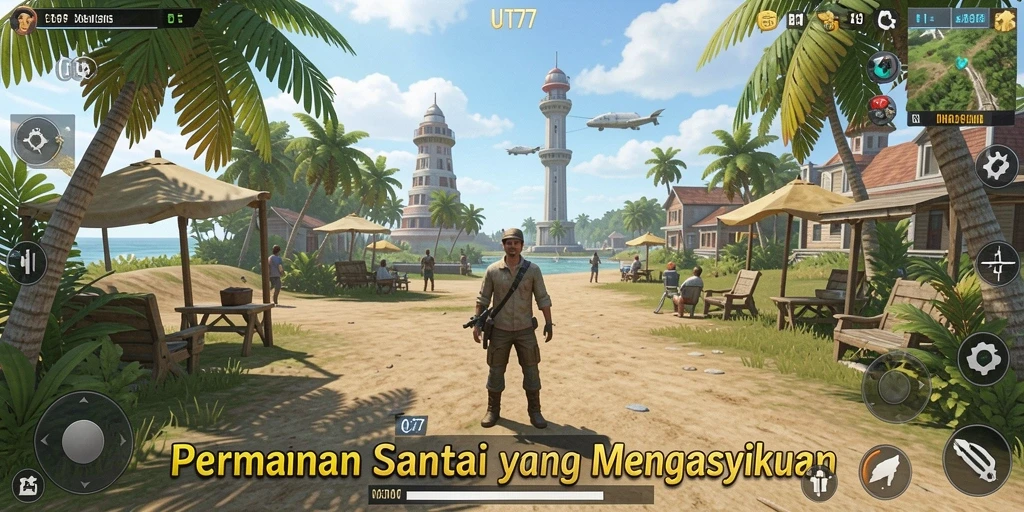 Tampilan menarik dari gameplay UT77 yang penuh warna dan seru.